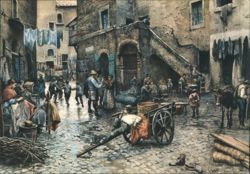 Rome of Old, Via Capocciotto in the Ghetto Postcard