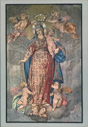 Our Lady of the Rosary, 16th C. Tapestry, Duomo Milano Postcard