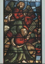Praying Angels, Duomo di Milano Stained Glass, 15th Century Postcard