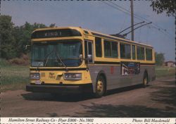 Hamilton Street Railway Co Flyer E800 No. 7802 KING 1 Bus Postcard