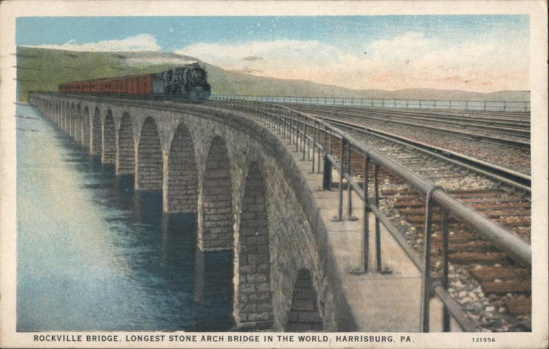 Rockville Bridge, Longest Stone Arch Bridge, Harrisburg Pennsylvania