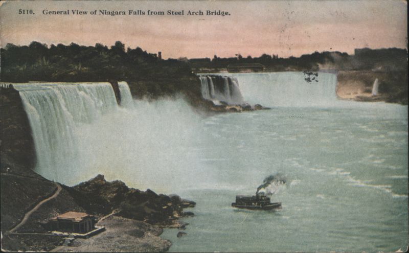 Niagara Falls General View from Steel Arch Bridge New York