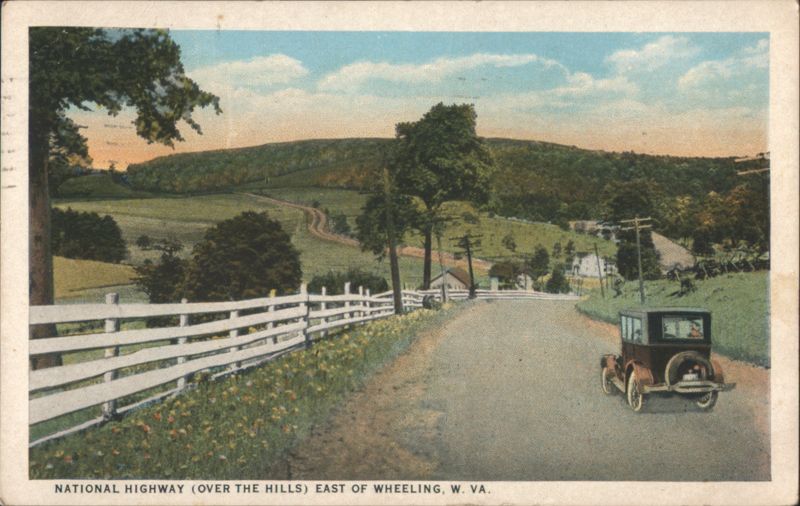 National Highway (Over the Hills) East of Wheeling West Virginia