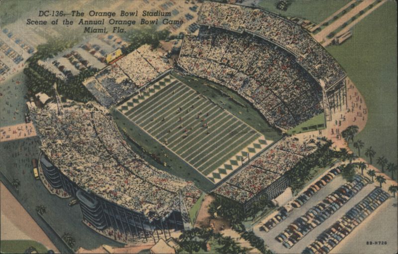 The Orange Bowl Stadium Annual Orange Bowl Game, Miami Florida