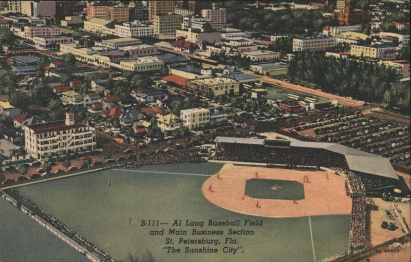 Al Lang Baseball Field and Main Business Section St. Petersburg Florida