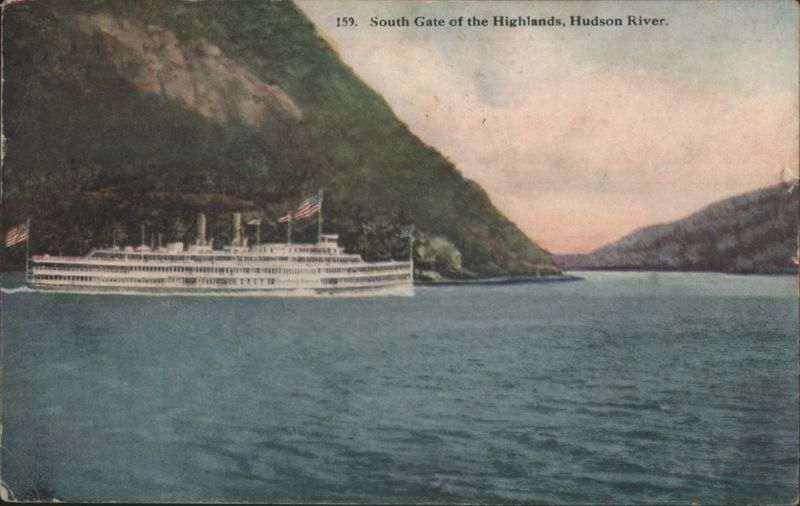 South Gate of the Highlands, Hudson River Steamer New York