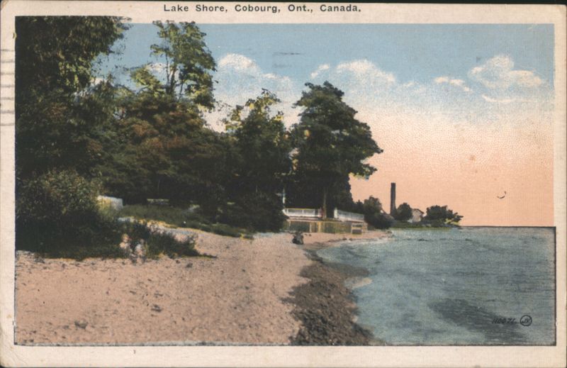 Lake Shore with Trees and Beach Cobourg ON Canada Ontario