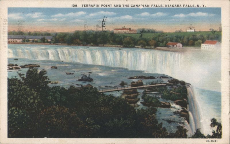 TERRAPIN POINT AND THE CANADIAN FALLS, NIAGARA FALLS, N. Y. New York