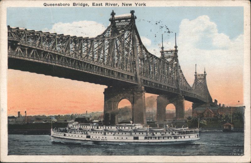 Queensboro Bridge, East River, Steamboat Richard Peck New York