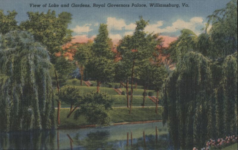 Lake & Gardens, Royal Governors Palace, Williamsburg Virginia