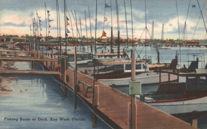 Fishing Boats at Dock, Key West Florida