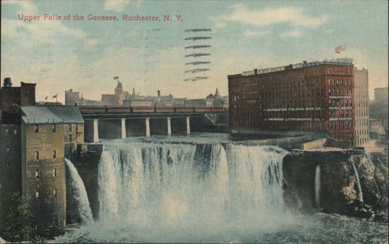 Upper Falls of the Genesee, Rochester, N. Y. New York