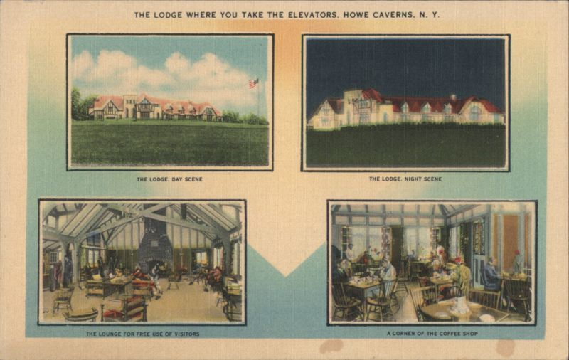 Howe Caverns Lodge Day Night Lounge Coffee Shop New York