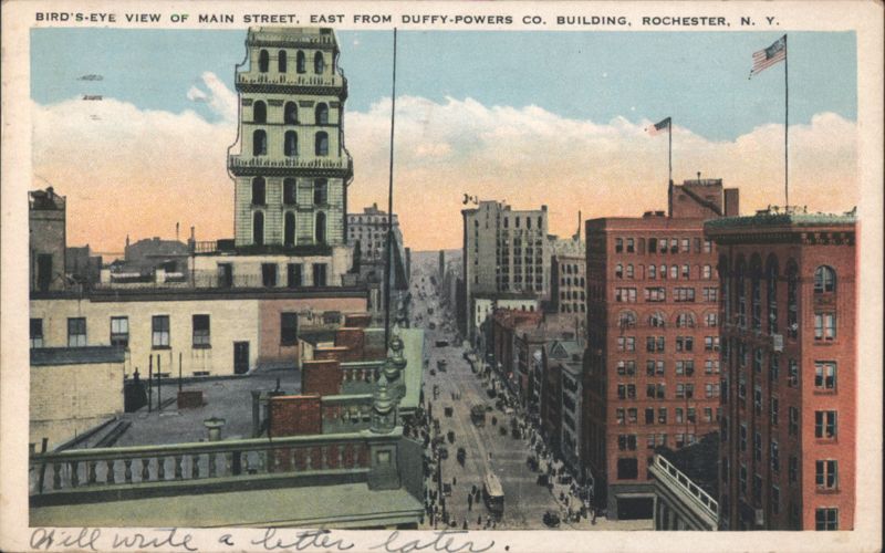 Main Street East from Duffy-Powers Co. Building, Rochester, NY New York