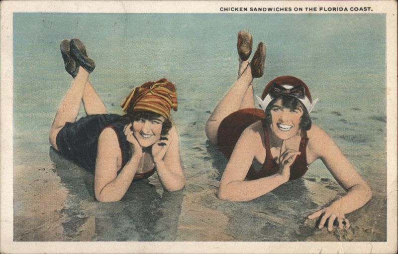 Women in Swimsuits, Chicken Sandwiches on Florida Coast
