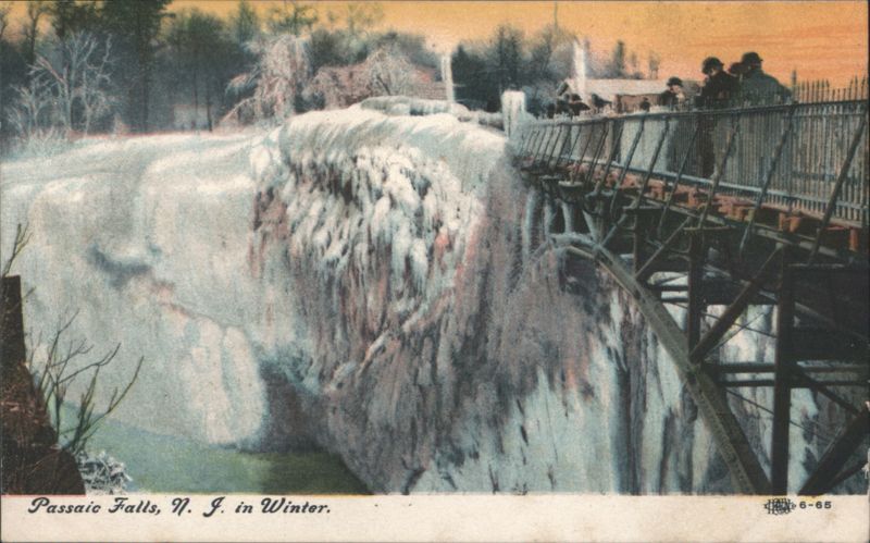 Passaic Falls, NJ in Winter New Jersey