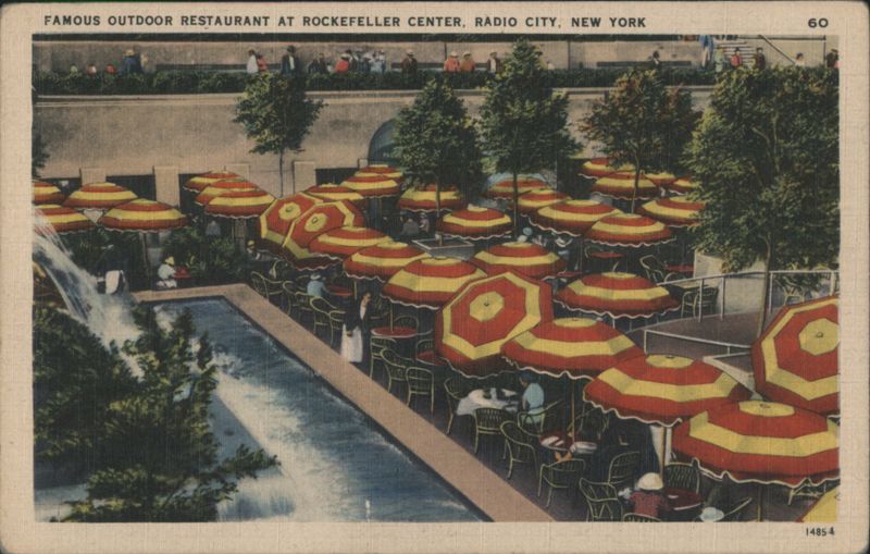 Famous Outdoor Restaurant at Rockefeller Center, Radio City New York