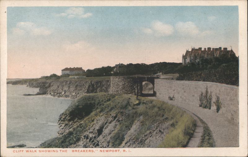 Cliff Walk showing The Breakers Newport Rhode Island