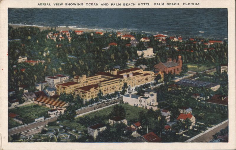 Aerial View Ocean & Palm Beach Hotel, Palm Beach, FL Florida