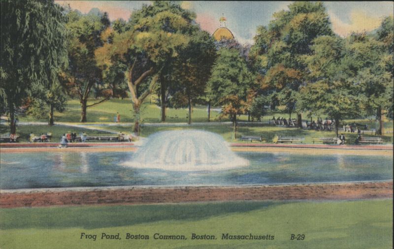 Frog Pond, Boston Common, Fountain Massachusetts