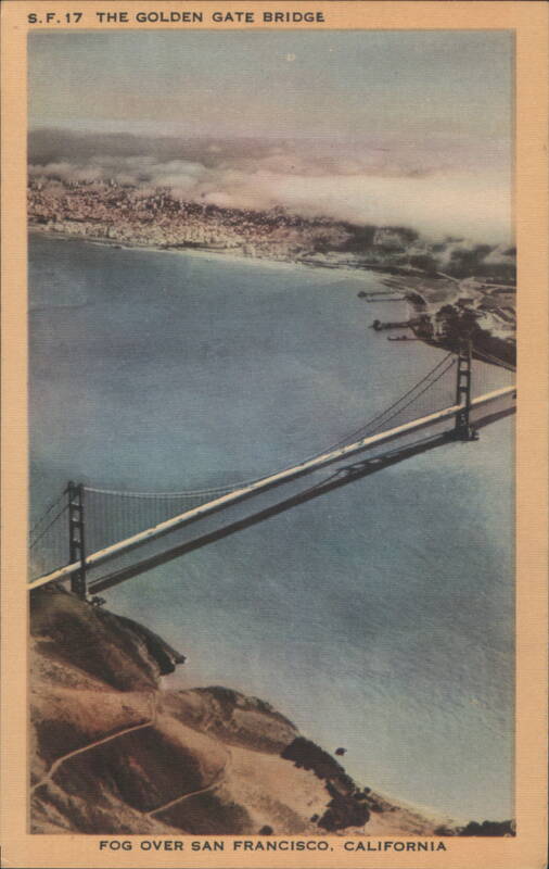 Golden Gate Bridge, Fog Over San Francisco, California