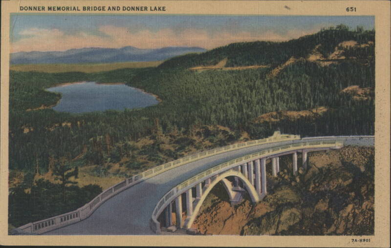 Donner Memorial Bridge and Donner Lake California