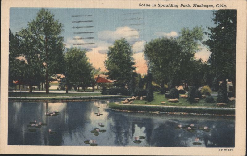 Spaulding Park, Pond with Lily Pads Muskogee Oklahoma