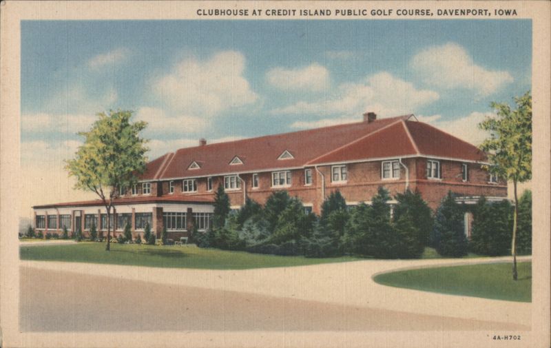 Clubhouse at Credit Island Public Golf Course Davenport Iowa