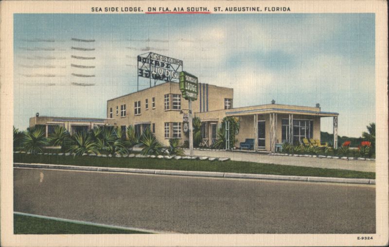 SEA SIDE LODGE. ON FLA. A1A SOUTH. ST. AUGUSTINE, FLORIDA