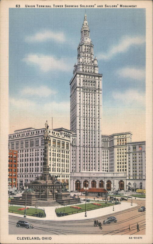 Union Terminal Tower, Soldiers' and Sailors' Monument Cleveland Ohio