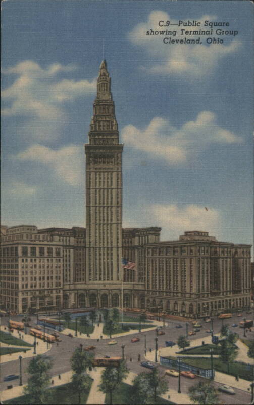 Public Square, Terminal Group, Cleveland, OH Ohio HEGMAN PHOTO SERVICE