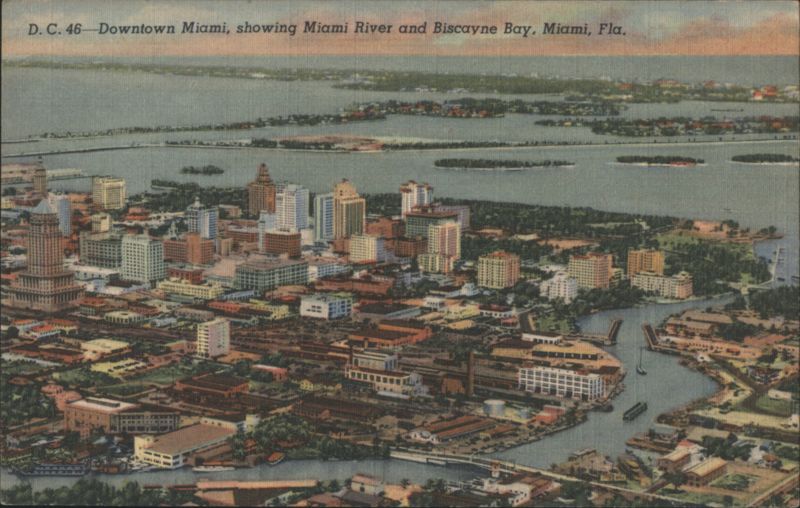 Downtown Miami, Miami River and Biscayne Bay Florida