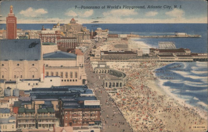 Panorama of World's Playground, Atlantic City, NJ New Jersey