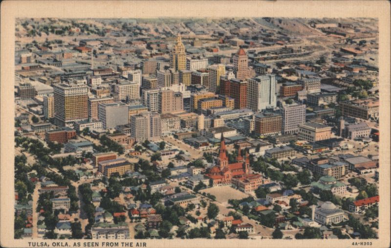 Tulsa, OK Aerial City View Oklahoma