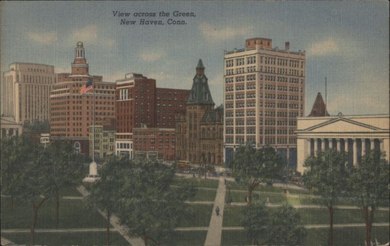 View Across The Green, New Haven, CT Connecticut