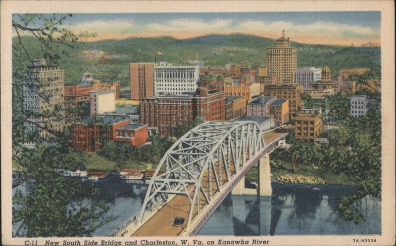 New South Side Bridge, Charleston, WV on Kanawha River West Virginia
