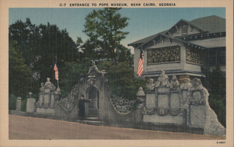 Entrance to Pope Museum, Cairo, Georgia Woody