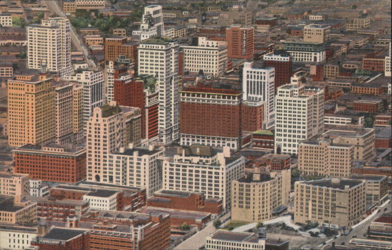 Downtown Dallas Aerial View - Skyscrapers Skyline Texas
