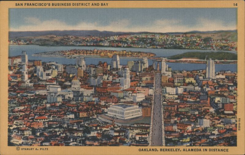 San Francisco's Business District & Bay California