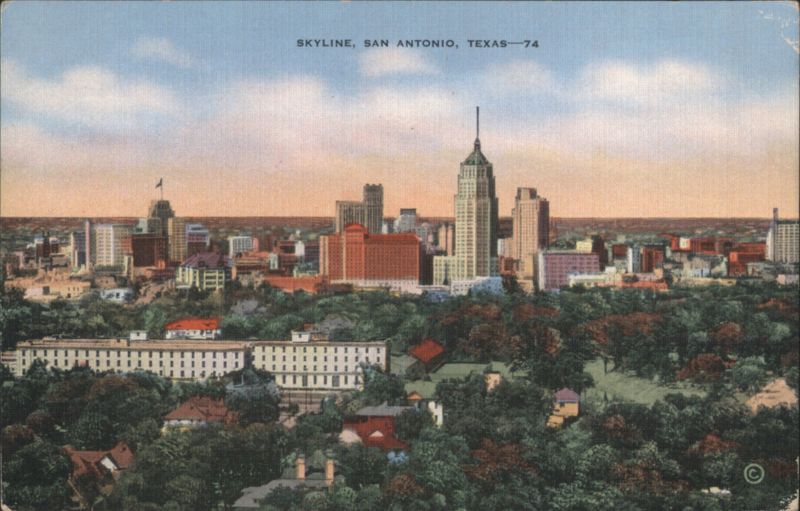 San Antonio Texas Skyline, Smith-Young Tower, Plaza Hotel