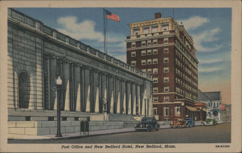 Post Office and New Bedford Hotel, New Bedford Massachusetts