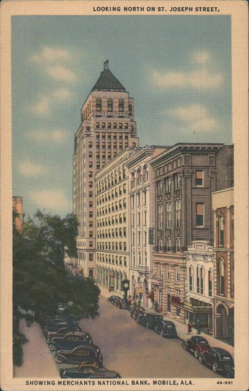 St. Joseph Street, Merchants National Bank, Mobile Alabama