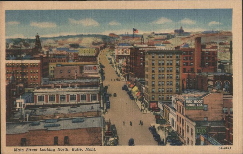 Main Street Looking North, Butte, Mont. Montana
