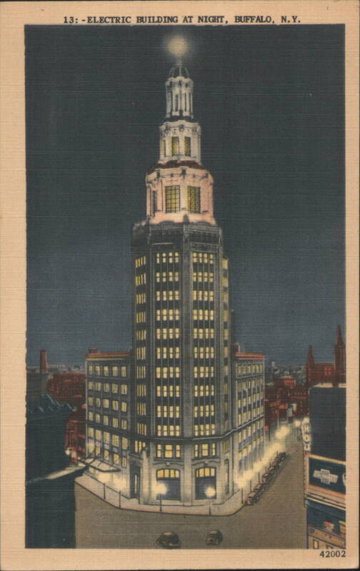 Electric Building at Night Buffalo New York