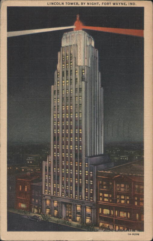 Lincoln Tower by Night, Fort Wayne, Indiana