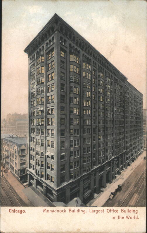 Monadnock Building, Largest Office Building, Chicago Illinois