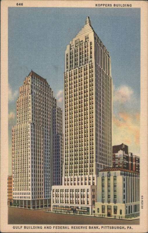 Koppers, Gulf, and Federal Reserve Bank Buildings Pittsburgh Pennsylvania
