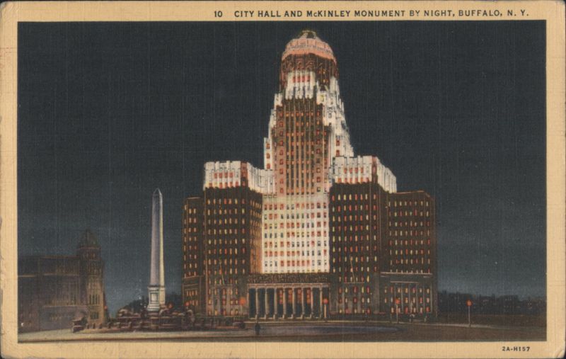 City Hall and McKinley Monument by Night Buffalo New York