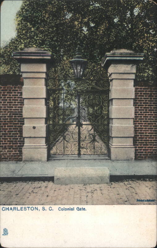 Charleston Colonial Gate, Judge Simonton Home Iron Work South Carolina