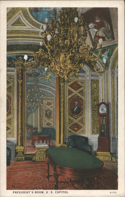 President's Room, U. S. Capitol, Ornate Interior Washington District of Columbia